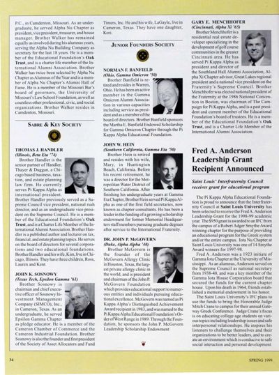 Pi Kappa Alpha Educational Foundation: Fred A. Anderson Leadership Grant Recipient Announced